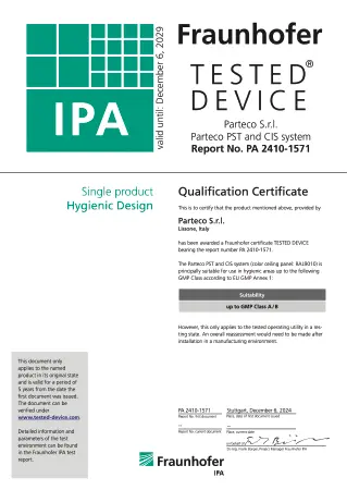 certificazioni IPA Fraunhofer A
