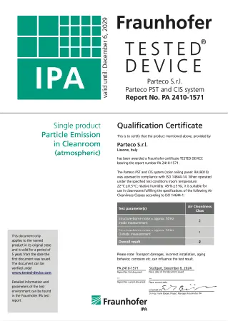 certificazioni IPA Fraunhofer B